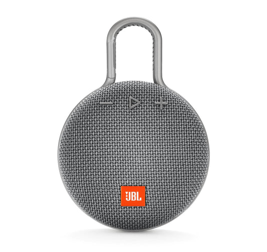 classic JBL Clip 3 Portable Bluetooth Speaker with Carabiner - Gray