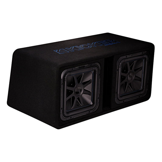 classic Kicker 44DL7S122 Dual 12" L7S 2-Ohm Loaded Vented Subwoofer Enclosure